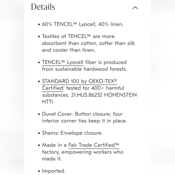 West Elm Signature King/California King TENCEL™ Linen Duvet Cover, Sand - Picture 3 of 16